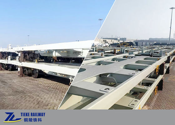 کانتینر 1000 میلی متری راه آهن تخت واگن بار 55 تنی واگن ترمز هوایی AAR